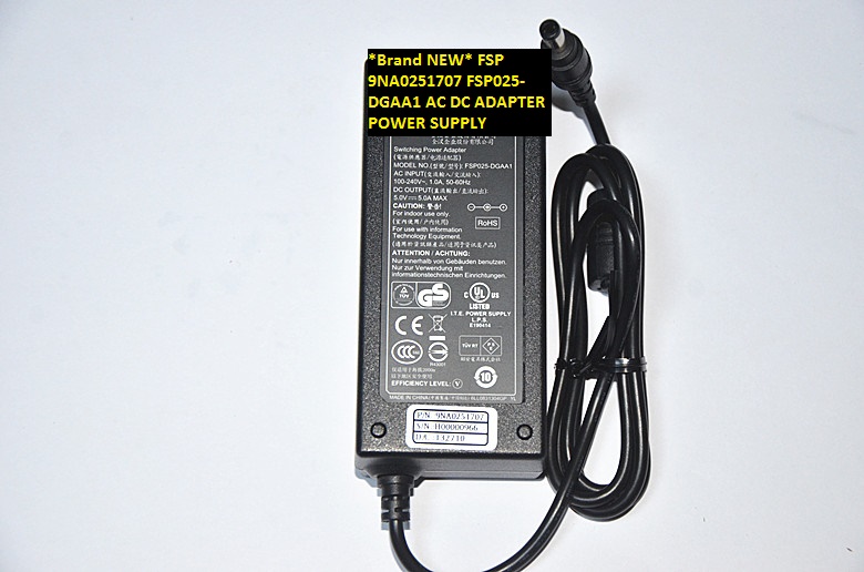 *Brand NEW* 5.0V 5.0A 5V 5A FSP 9NA0251707 FSP025-DGAA1 AC DC ADAPTER POWER SUPPLY